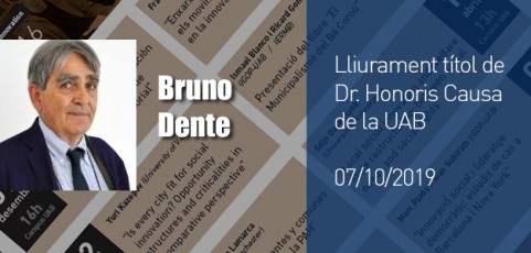 Lliurament del títol de Dr. Honoris Causa a Bruno Dente